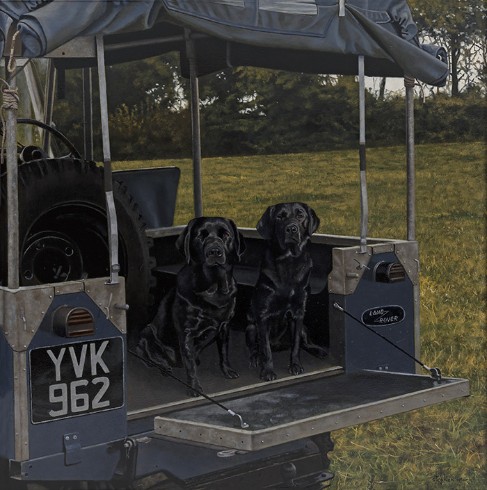Stephen Park, Original oil painting on panel, Loyal Companions