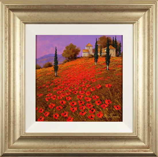 Steve Thoms, Original oil painting on panel, Poppies, click to enlarge