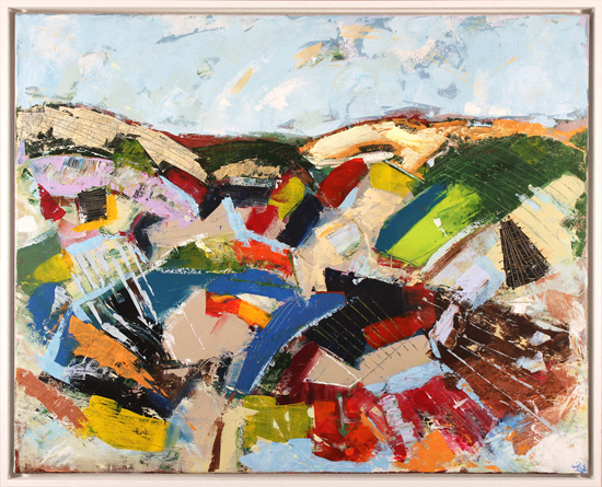 Steve Williams, Original acrylic painting on canvas, Sunshine on the Hills, click to enlarge