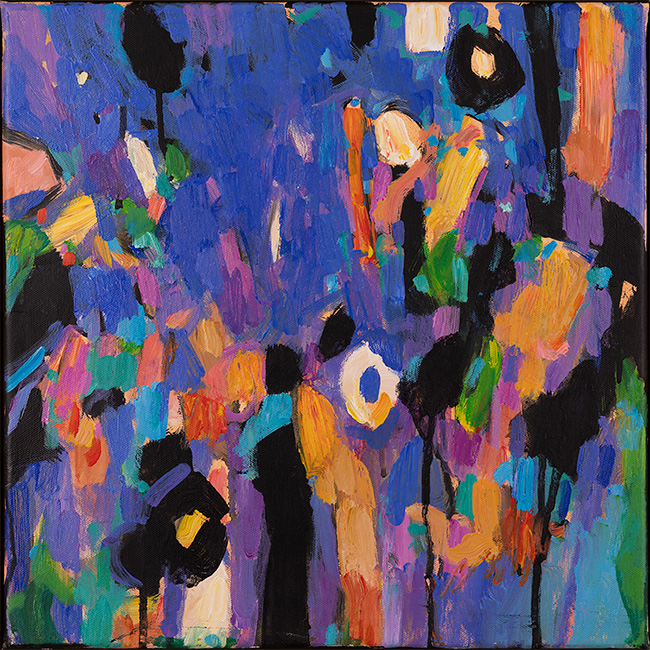 Terence Clarke, Original acrylic painting on canvas, Blue Garden