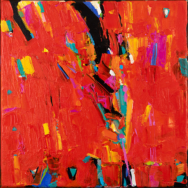 Terence Clarke, Original acrylic painting on canvas, Red Shift