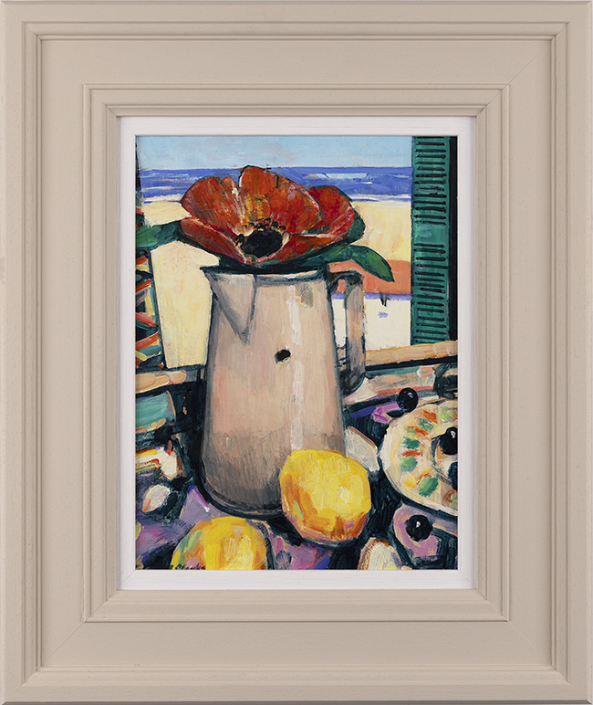 Terence Clarke, Original acrylic painting on board, The Spanish Poppy