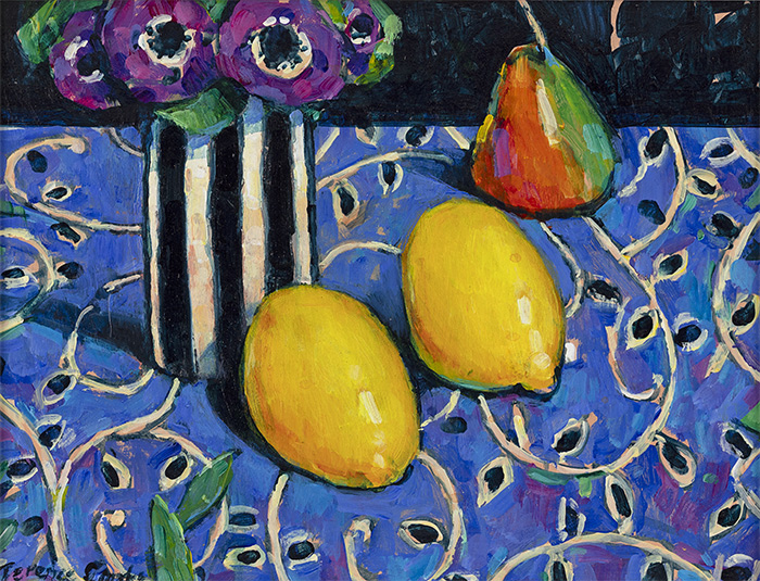 Terence Clarke, Original acrylic painting on board, Spanish Lemons