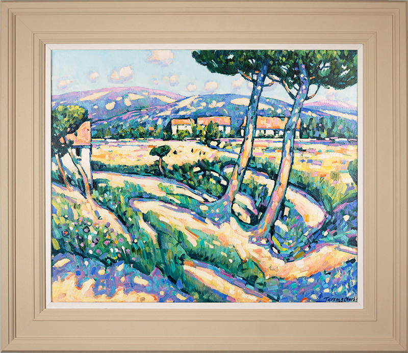 Terence Clarke, Original oil painting on canvas, Farmhouses in Provence