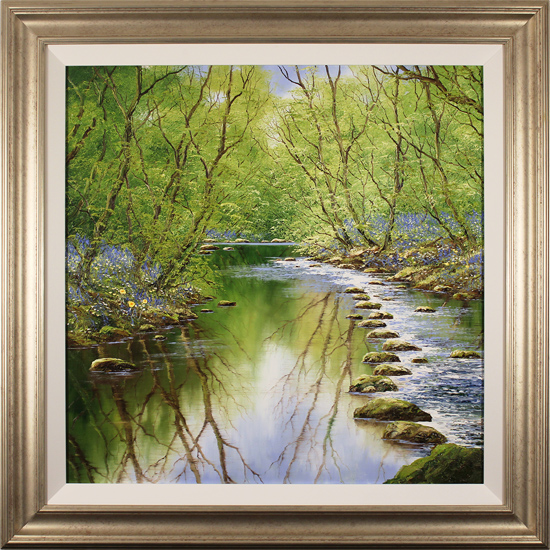 Terry Evans, Original oil painting on canvas, The Bluebell Wood, click to enlarge