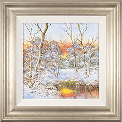Terry Evans, Original oil painting on panel, Winter Glade
