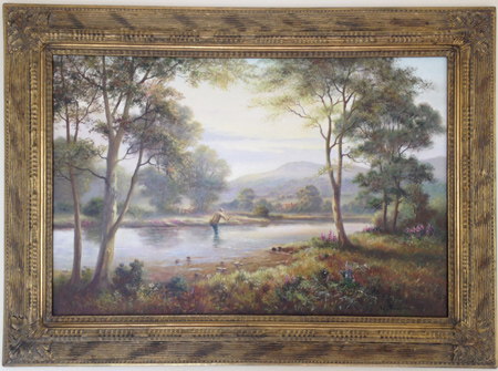 Wendy Reeves, Oil on canvas, Gone Fishing, click to enlarge